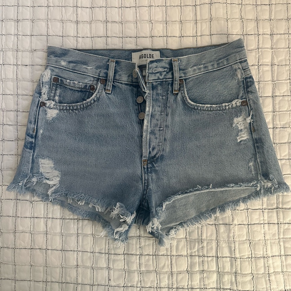 Agolde Parker Blue Jean Shorts Relaxed Fit- Size 23